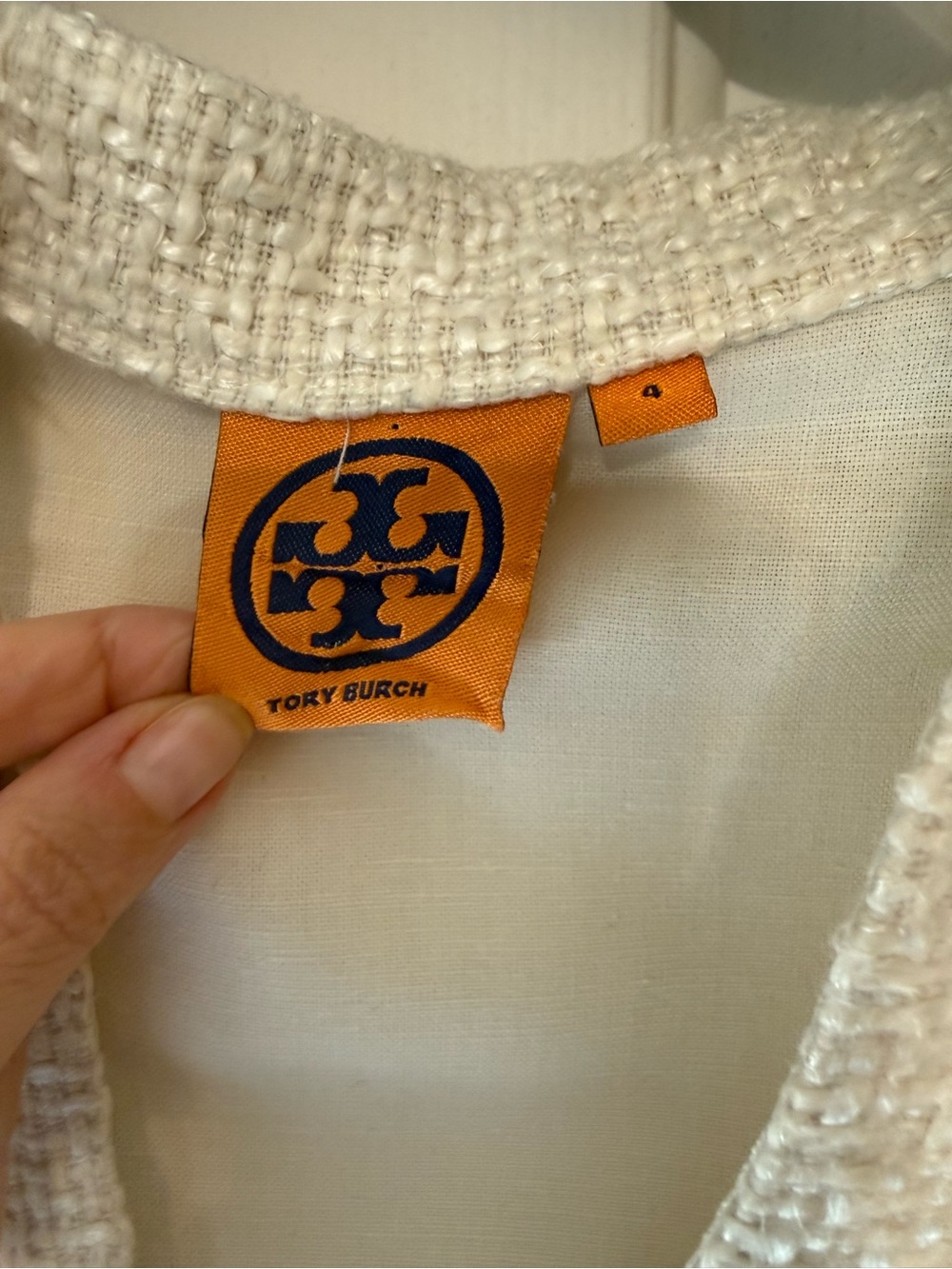 Tory Burch Lester Ivory Tunic Size 4 - Picture 5 of 12